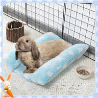 15.7" x 14" Bunny Bed for Rabbit Cage, Thickened & Soft – Daily Care for Small Pets - Light blue - Star / 15.7 x 14In - image 4