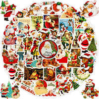 100PCS Vintage Christmas Stickers - Christmas a