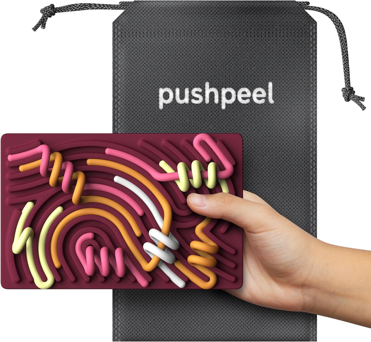 Pushpeel Sensory Activity Board: Silicone Fidget Toy for - Berry / Original Board - image 4