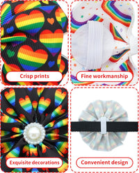 PET SHOW Holiday Dog Bowties Flowers for Small Dogs Slide on Collar – Essentials for Dogs - Rainbow-12pcs - image 3
