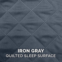 Furhaven Cooling Gel Dog Bed for Large Dogs w/ Removable Bolsters & Washable Cover, For Dogs Up to 125 lbs - Quilted Sofa - Iron Gray, Jumbo Plus/XXL