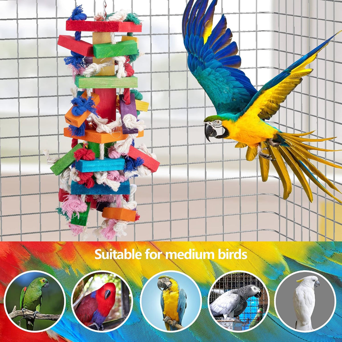 Deloky Bird Block Knots Tearing Toy - 19.7 x 5.6 inches (Pack of 3) - image 3