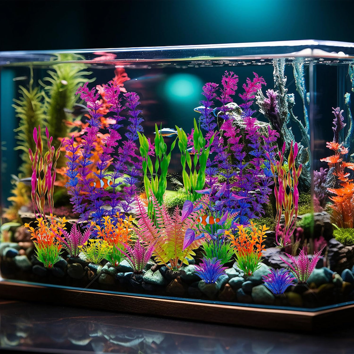 Ameliade Artificial Aquarium Plastic Plants Fish Tank Decorations - image 2