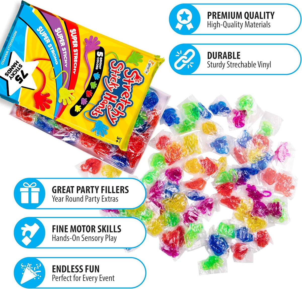 Giraffe 75 Pcs Sticky Hands for Kids - Sticky Hands (75 pcs) - image 3