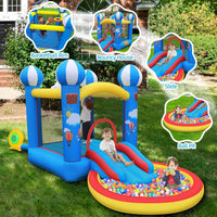 Culaluva 7-in-1 inflatable bounce house with slide, ball pit and basketball rim - view 4