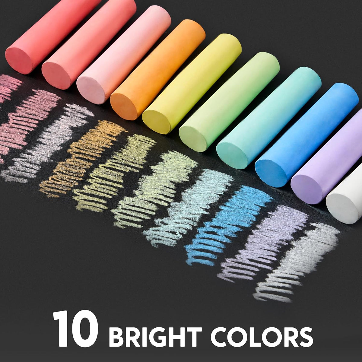 JOYIN 120 PCS Sidewalk Chalks for Kids Giant Box Non-toxic Jumbo - 60 - image 3