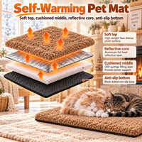 PatiencET Self Warming Cat Bed for Indoor Cats 18'' x 24'' - Khaki / 14*20 - image 4
