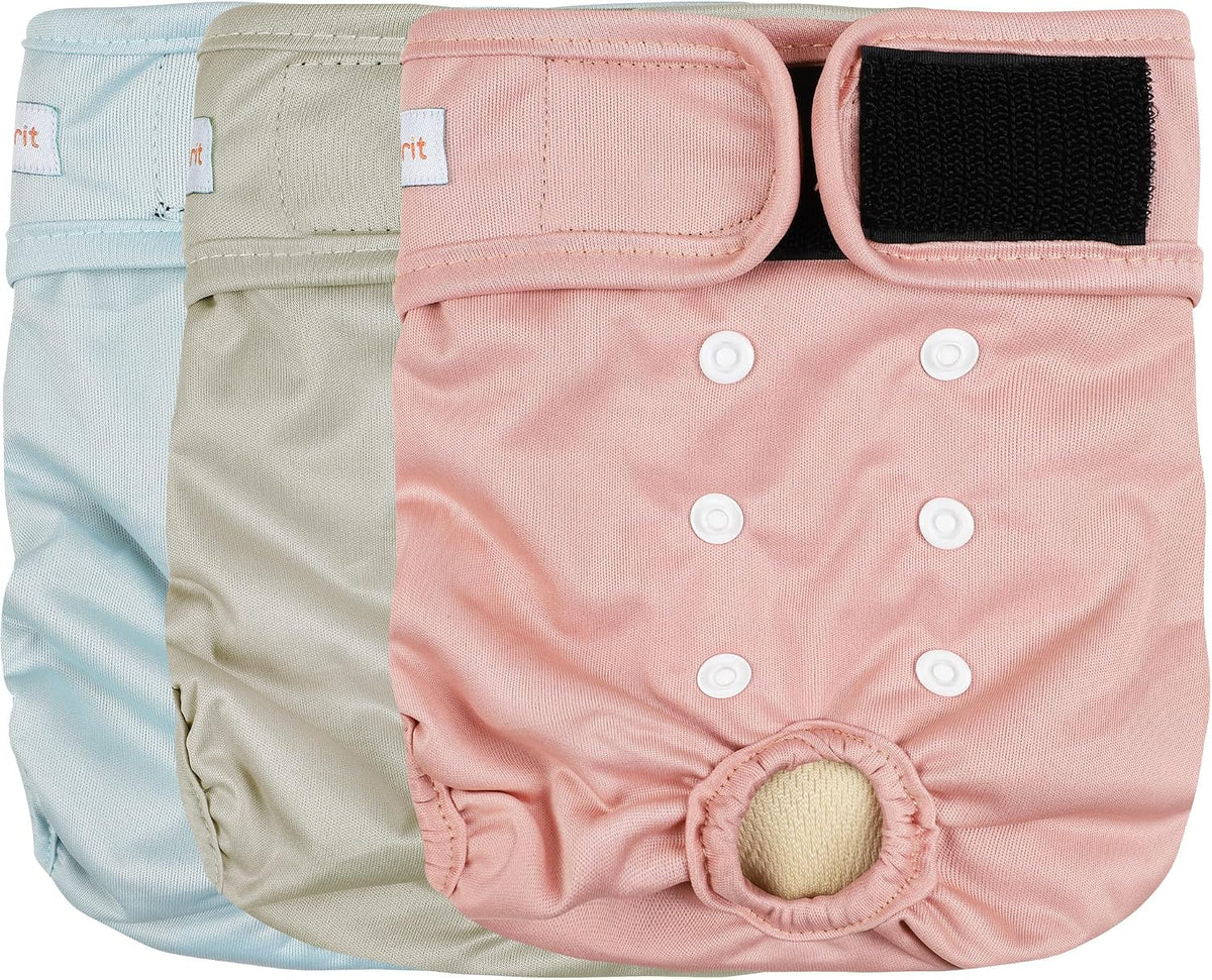 Langsprit Washable Female Dog Diapers - XX-Large / Solid Color-LFH