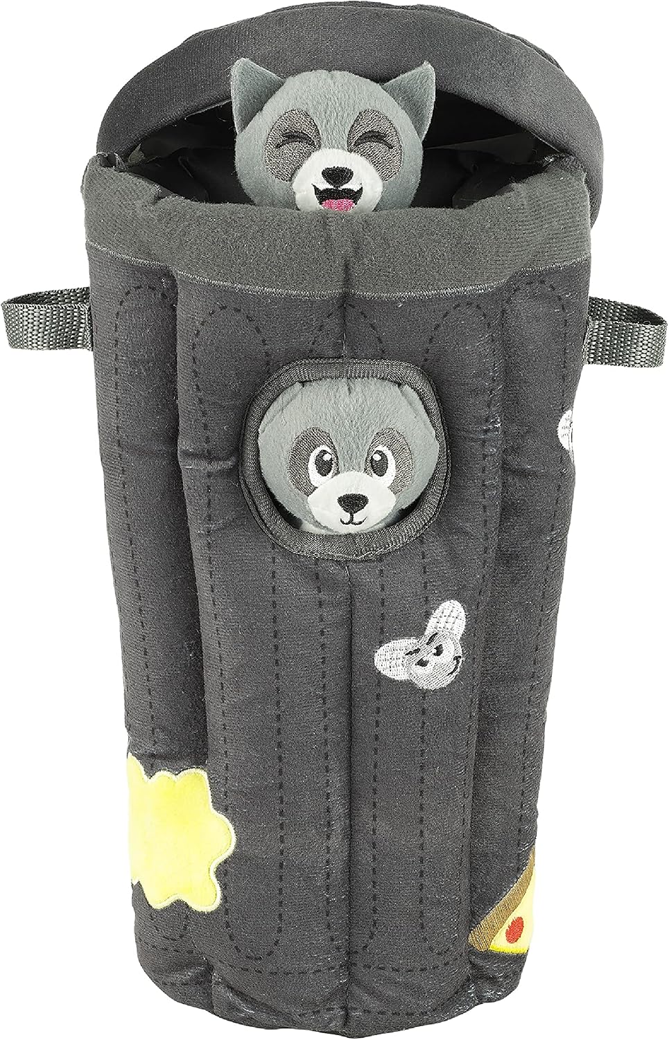 Outward Hound Hide-A-Birthday-Cake Plush Squeaky Dog Toy - Raccoon