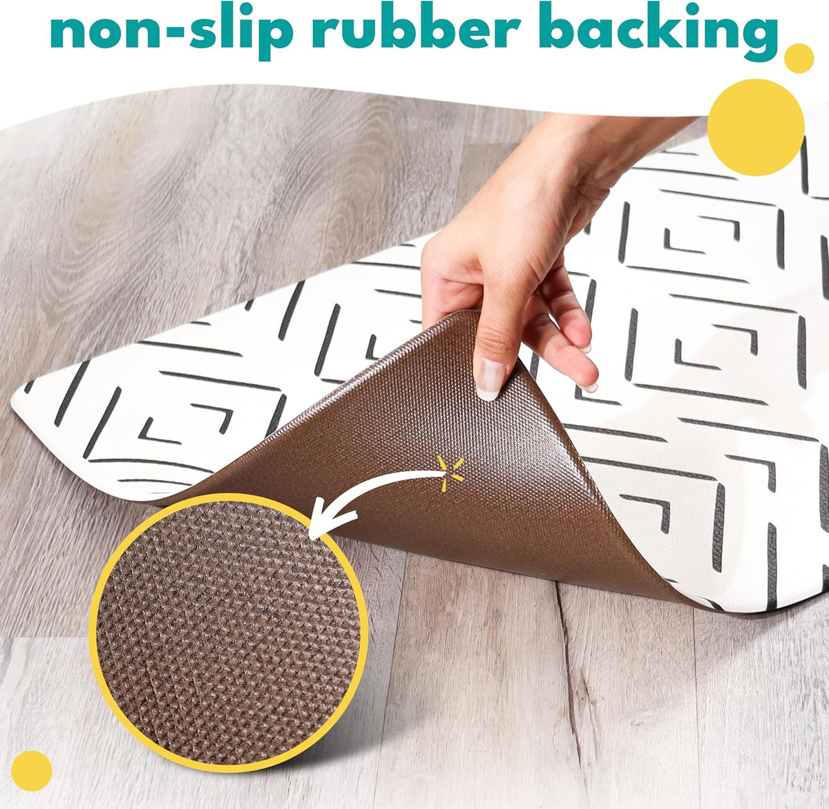 Dog Mat for Food and Water, Cat Feeding Mat - 12"L x 18"W / Crossed the Line - image 3