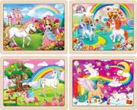 SYNARRY Large Unicorn Princess Fairy Wooden Puzzles for Kids Ages 4-6 – Fun for Kids & Family - Unicorn - image 2