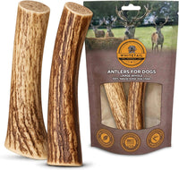 WhiteTail Naturals 12 Pack Whole Deer Antlers for Petite Dogs Up - Large (Pack of 2)