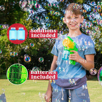 JOYIN 2 Kids Bubble Gun with 2 Bottles Refill Solution - Green+blue - image 4