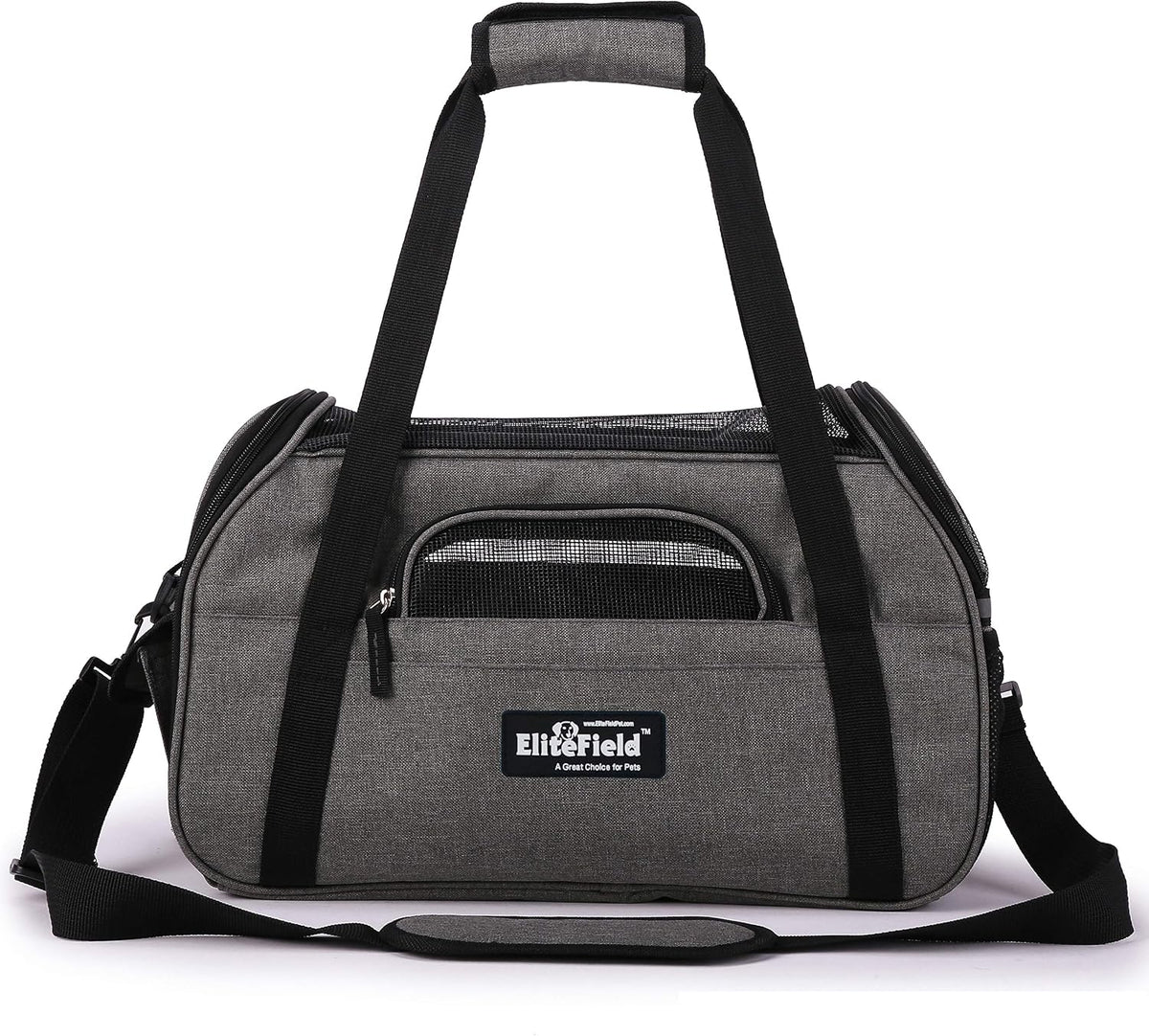 EliteField Soft-Sided Pet Carrier for Cats & Small Dogs – Essentials for Dogs - 21.0"L x 12.0"W x 13.0"H / Charcoal Gray - image 4