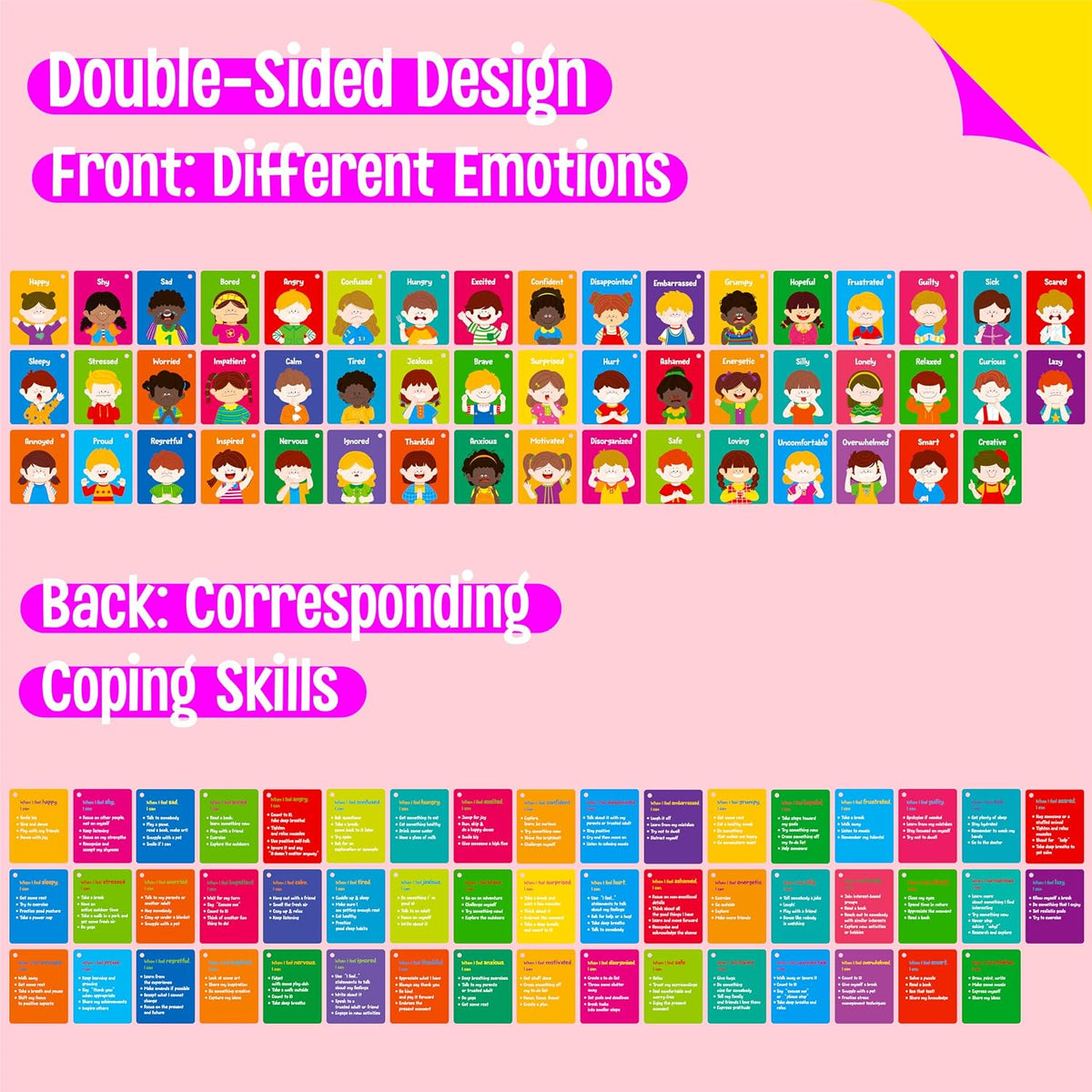 SpriteGru Spanish flashcards for toddlers with colorful cartoon images on rings - view 25