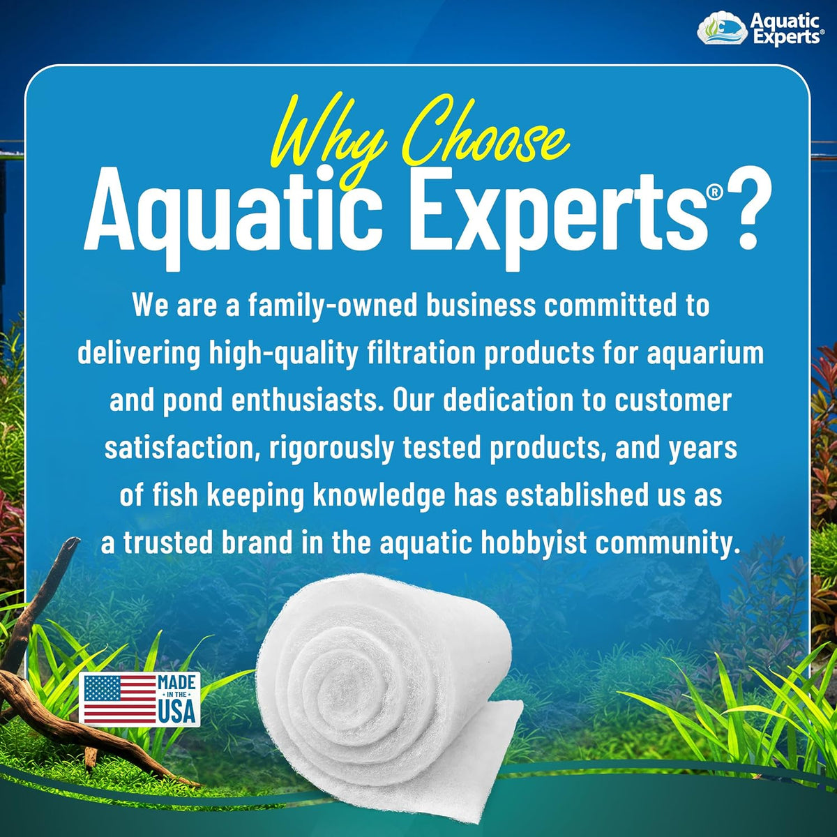 Aquatic Experts Aquarium Filter Floss for Fish Tank Filters - Standard / 12 Inch Wide x 24 Feet Long - image 4