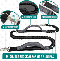 PetAmi Hands Free Dog Leash with Waist Running Belt Bag, Single – Essentials for Dogs - 2 Leashes / Purple - image 4