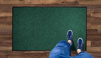 WaterHog Diamond | Commercial-Grade Entrance Mat with Rubber Border – Indoor/Outdoor, Quick Drying, Stain Resistant Door Mat (Evergreen, 4' x 6')