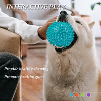 Dog Balls 4.5” Squeaky Dog Toys Spikey Ball for Aggressive Chewers - 4.5 Set of 4（Purple） - image 4