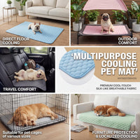 MICROCOSMOS Summer Cooling Mat & Sleeping Pad - 59" x 40" / Blue - image 3