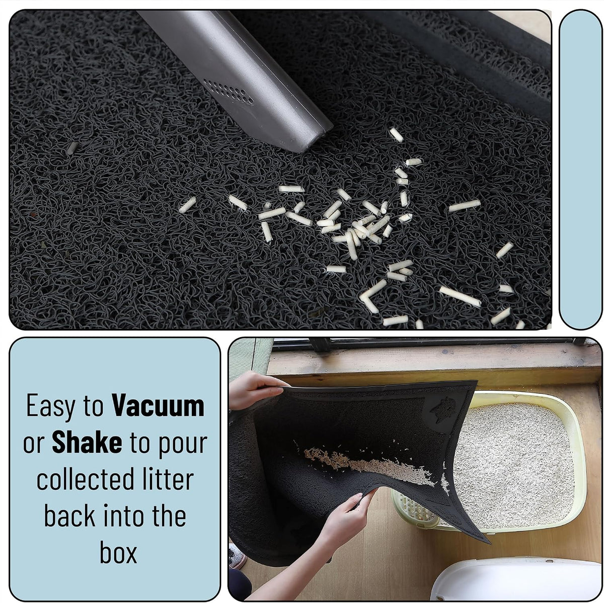 Mr. Pen, Large Cat Litter Mat, 23”x 35” - Black - image 4