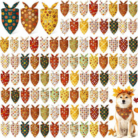 Preboun 100 Pcs Fall Paw Print Dog Bandanas Bulk - Fall Paw Print / 25.6 x 17.7 x 17.7 Inch