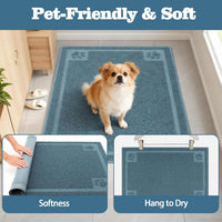 Darkyazi Pet Feeding Mat Large for Dogs and Cats - Silver Blue - image 4