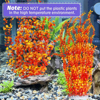 23" Tall Aquarium Plastic Plants - Orange（style B） - image 4