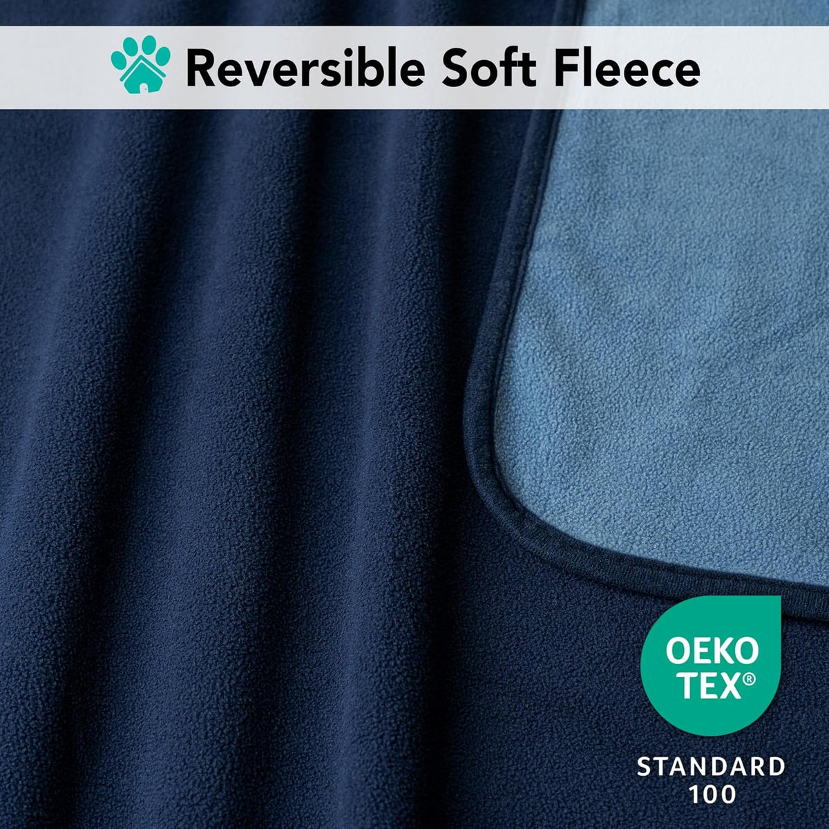 PetAmi Waterproof Dog Blanket, Leakproof Pee Proof Cat Blanket - Navy/Blue / Large (40x60) - image 3