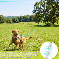 PAWNISAW Dog Runner Cable for Yard - Green / 100 FT - image 3