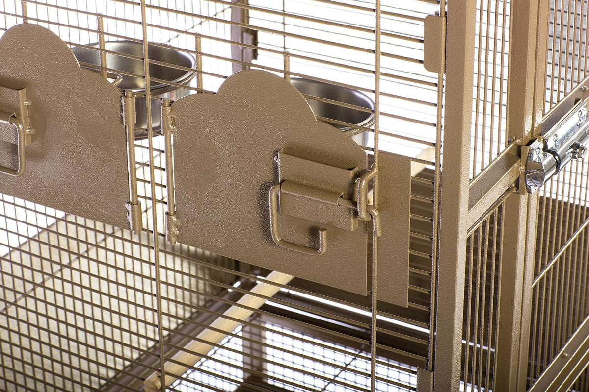 Prevue Pet Products Steel Bird Flight Cage with Wheels - Coco Brown - image 3