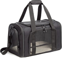 Cat Carrier Dog Carrier Pet Carrier Cat Bags for Small Medium Cats Dogs Puppies of 15 Lbs,of Airline Approved Small Dog Bag Soft Sided,Collapsible Travel Puppy Carrier (Medium, Black)