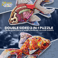 Genius Games shark anatomy floor puzzle showing a great white shark and its anatomy - view 8