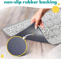Dog Mat for Food and Water, Cat Feeding Mat - 16.5"L x 26"W / Aztec Sun - image 3