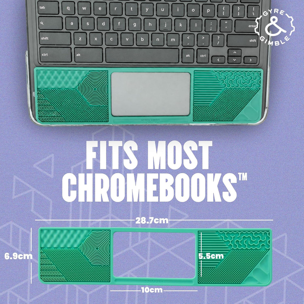 Gyre & Gimble silicone Chromebook gidget sensory palm rest with trackpad cutout - view 8