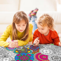 Dvbonike Jumbo Mandala Coloring Poster Giant Flower DIY Drawing Paper - Circular Flower - image 4