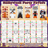 Cracoring 24 pack Halloween paint with water party favors with treat bags and brushes - view 9