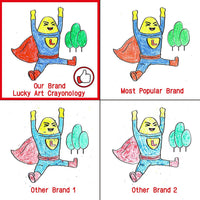 Lucky Art Crayonology bulk crayons, 20 individually wrapped 4-packs of red, yellow, blue and green - view 12
