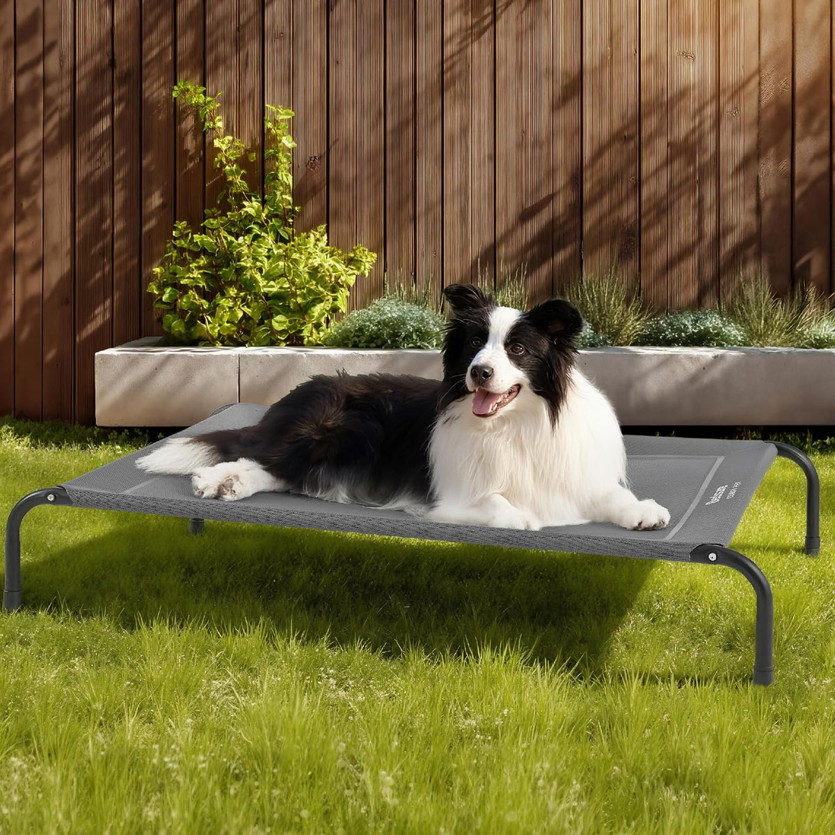 Bedsure Outdoor Elevated Cooling Dog Bed Large Sized Dog - Grey / 54"L x 35.4"W x 8"Th - image 4
