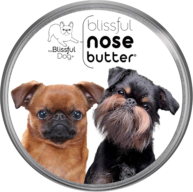 The Blissful Dog Brussels Griffon Nose Butter for Dry, Cracked Skin, Lick-Safe Dog Nose Balm with Moisturizing Shea Butter, Almond, Olive, and Essential Oils, Pet Supplies, Uncented, 2 oz.