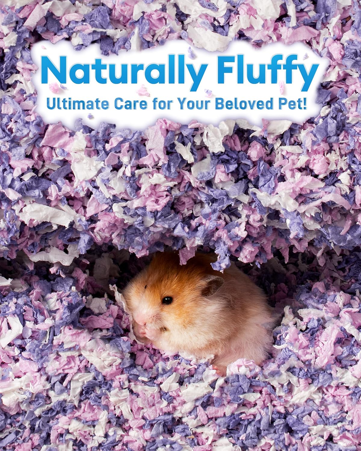 BUCATSTATE Hamster Bedding 15L, 99% Dust-Free Paper Bedding - Lavender / 70L - image 2