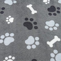 Dog Blanket Paw Bone Pattern 1 Pack 2 Super Soft Warm Flannel Sofa - 60*50 inch (Pack of 2) / Grey|paw Bone - image 3