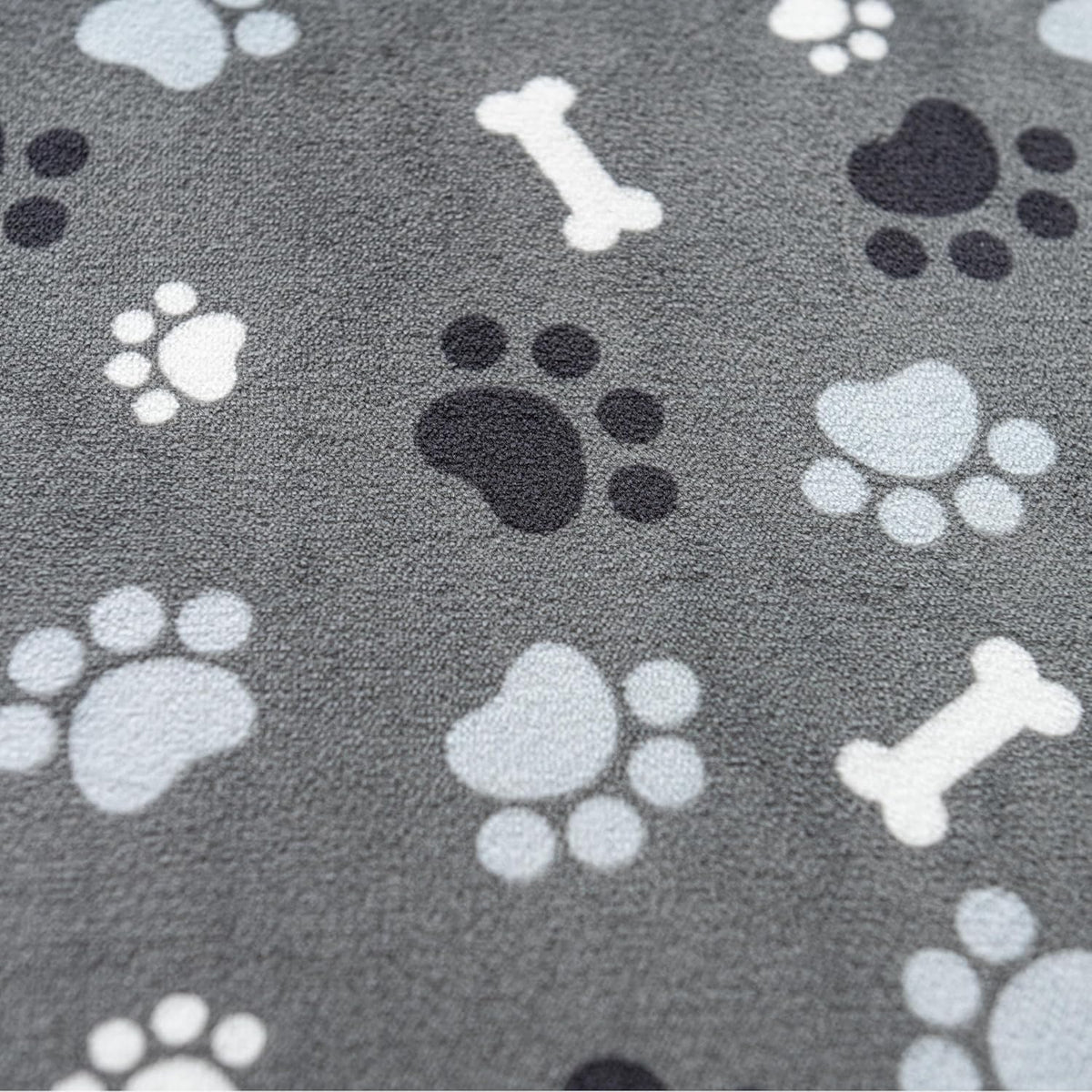 Dog Blanket Paw Bone Pattern 1 Pack 2 Super Soft Warm Flannel Sofa - 60*50 inch (Pack of 2) / Grey|paw Bone - image 3
