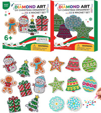 Little Jupiter diamond art Christmas ornaments kit with gem bells, stars and snowflakes