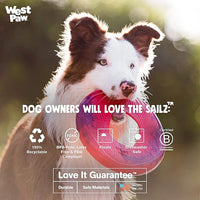 WEST PAW Seaflex Sailz Dog Toy Flying Disc – Machine Washable Dog Toys for Moderate Chewers – Eco-Friendly Zogoflex Toys for Dogs – Perfect for Gnawing, Fetch, Catch, Pet Training – Emerald