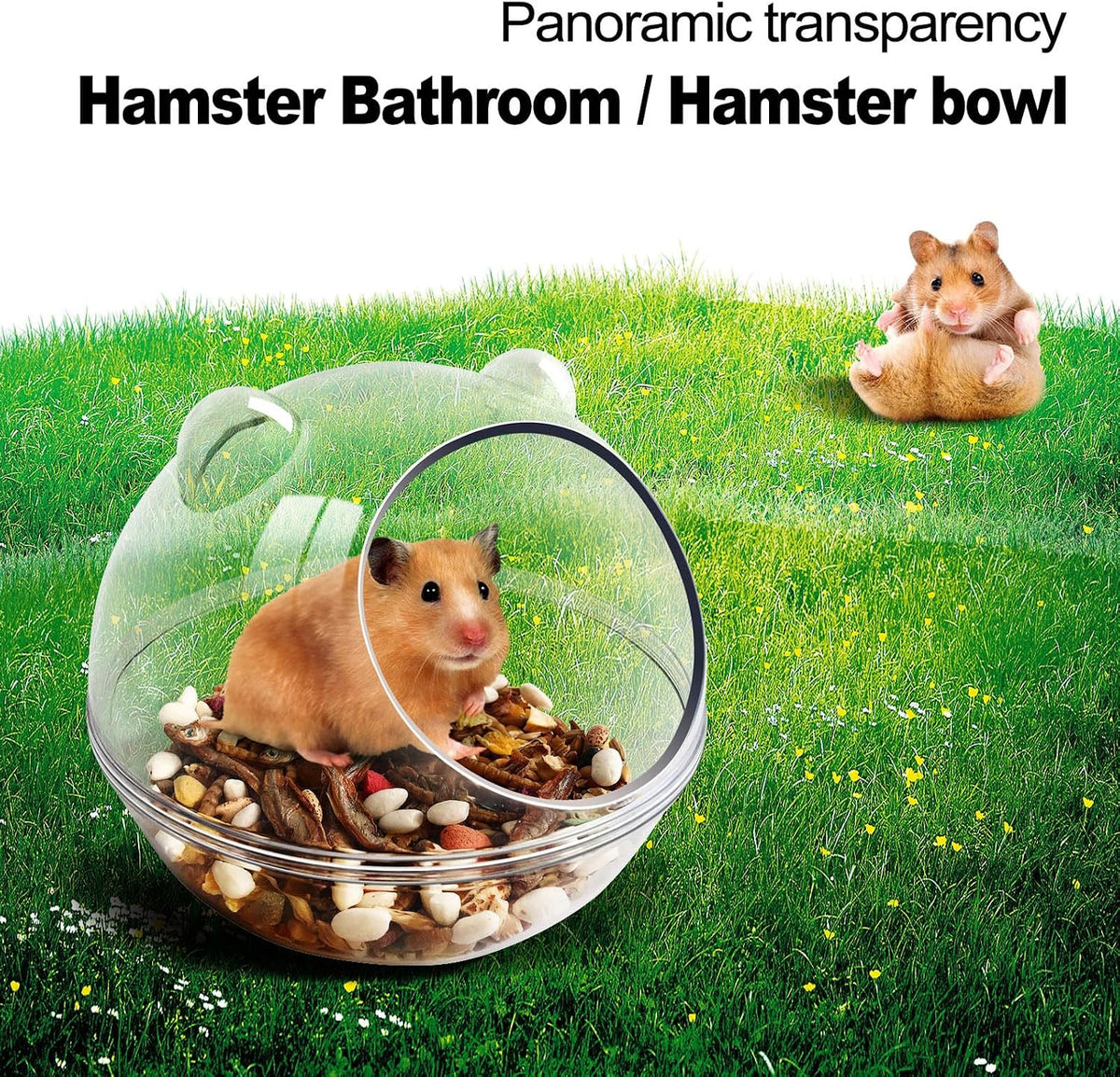 Hamster Bathtub, Hamster Bathroom, Sand Bath Container - S 4.4x4.4x3.5 inch - image 3