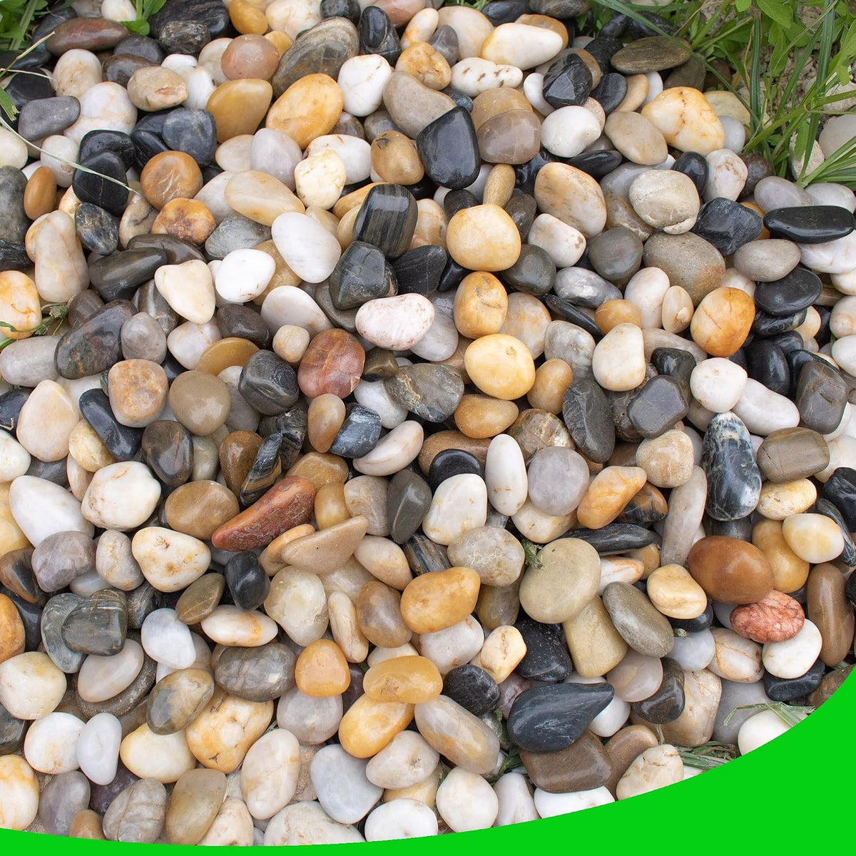 45lb White Rocks for Plants, Potting - 18LB / Colour