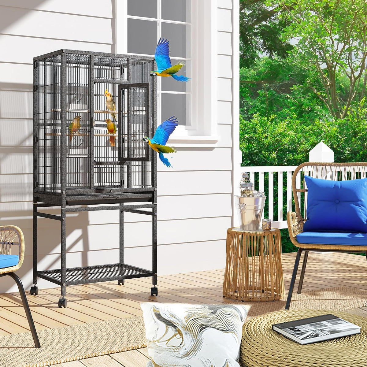 YITAHOME 53 inches Bird Cages for Parakeets, Parrot, Cockatiel - image 2