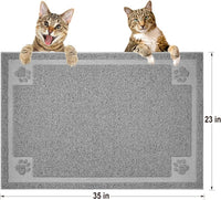 UPSKY Large Cat Litter Mat Trapper 35"×23", Waterproof, Non-Slip - Light Grey - image 2