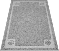 UPSKY Large Cat Litter Mat Trapper 35"×23", Waterproof, Non-Slip - Light Grey